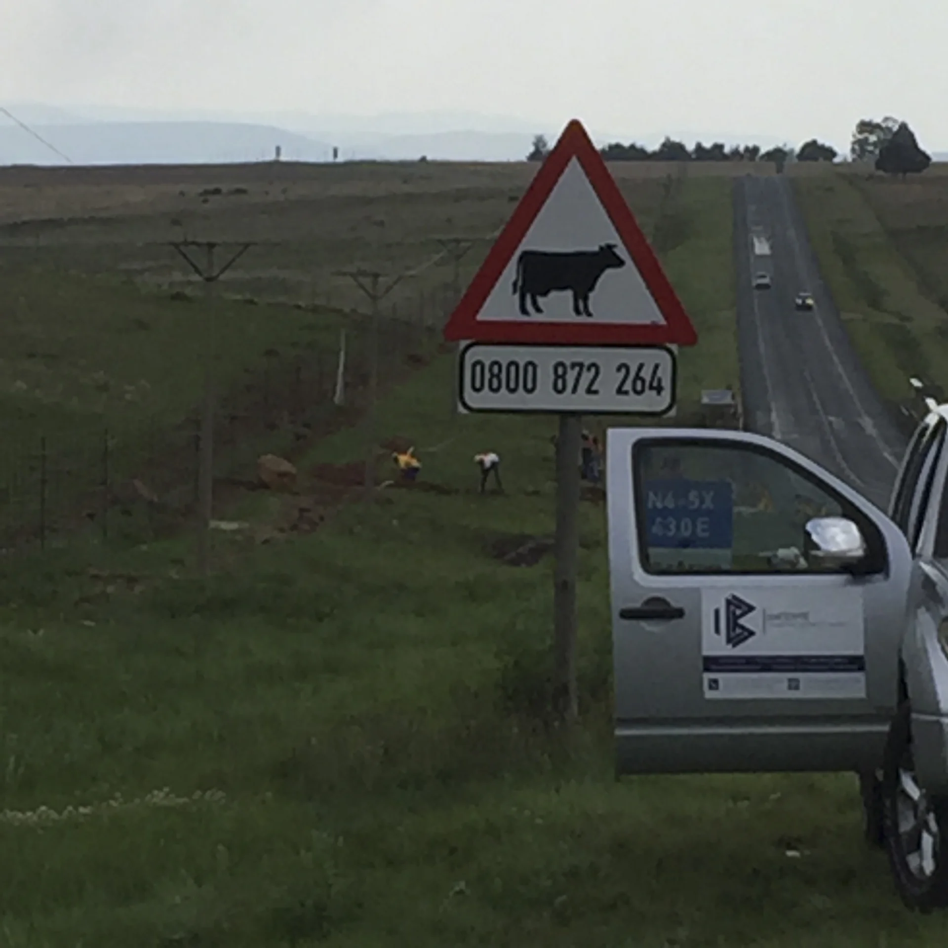 Fibre-optic cable being pulled into protective ducting on site